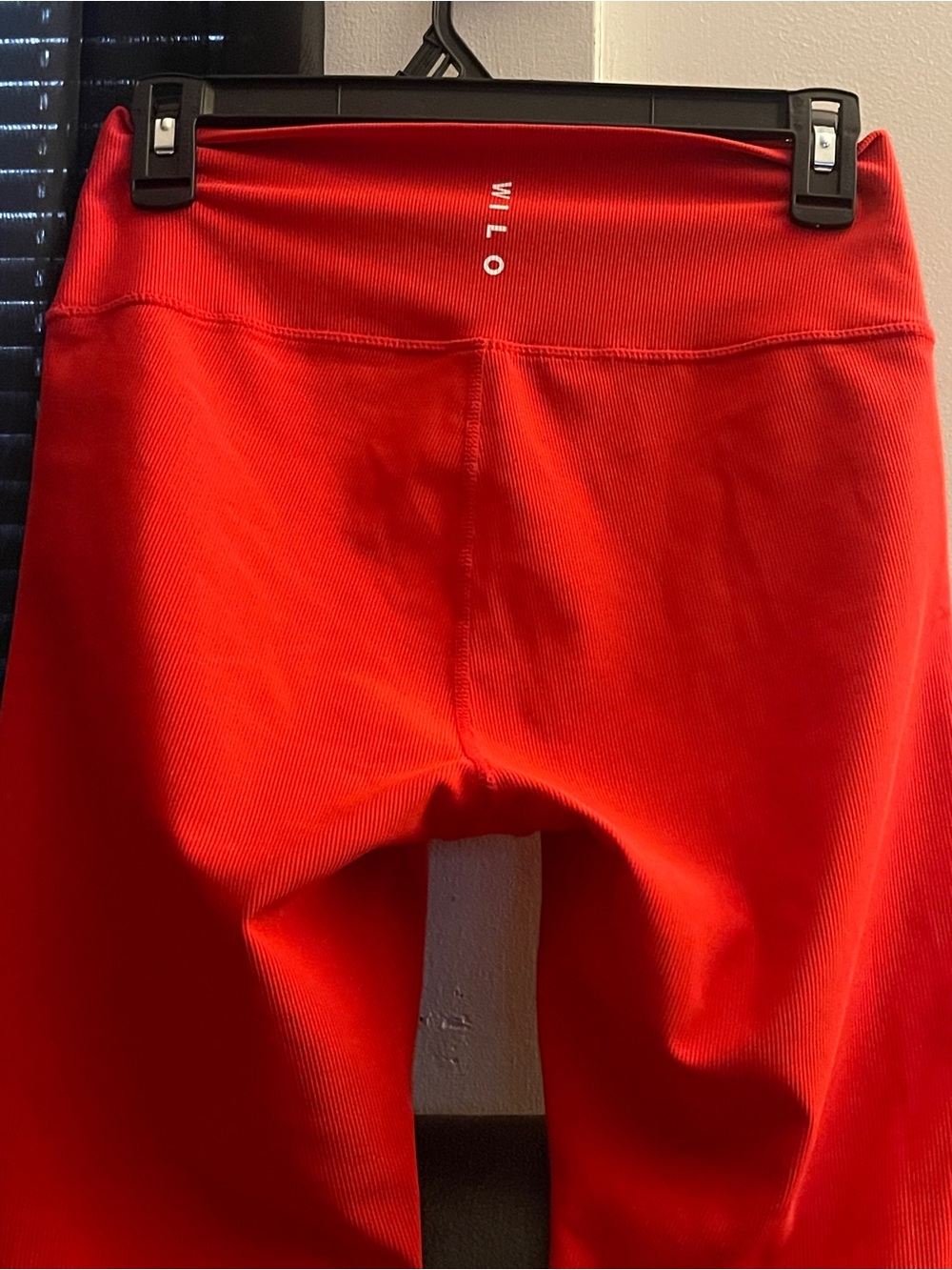 WILO The Label High-Rise Red Sculpting Ribbed Leggings Women’s Size Large NWOT